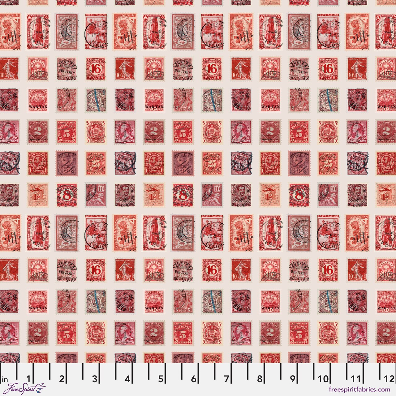 Stamps in Red (pwth221.red) | Eclectic Elements Palette in Red | Tim Holtz | Free Spirit